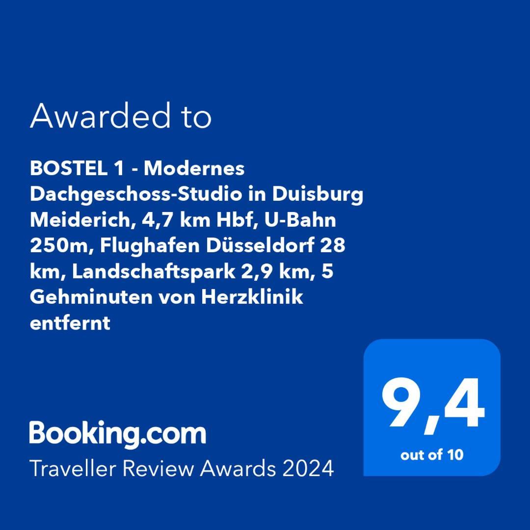 Bostel 1 - Modernes Dachgeschoss-Studio In Duisburg Meiderich, 4,7 Km Hbf, U-Bahn 250M, Flughafen Duesseldorf 28 Km, Landschaftspark 2,9 Km, 5 Gehminuten Von Herzklinik Entfernt Экстерьер фото